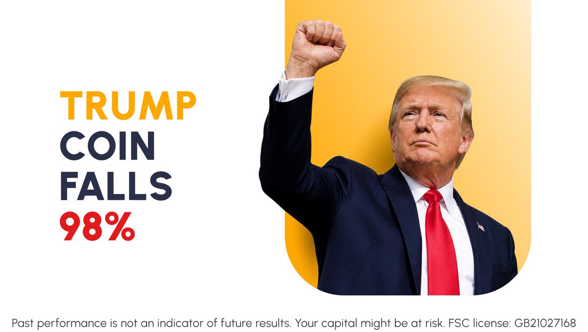 SmartSTP's tweet photo. $TRUMP memecoin -98% from ATH

Traded $1.69, with a peak of $75.35 — It makes $TRUMP one of the largest declines among high-profile this cycle

Consider exploring potential trading opportunities on https://t.co/oIpLDsFRKU
.
Your capital might be at risk
FSC license:GB21027168 https://t.co/FTY9qY7vtw