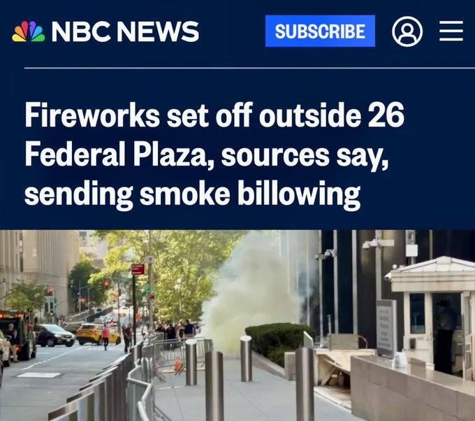OwenGregorian's tweet photo. This NBC News Headline About the Anti-ICE Bombing of a Federal Building in NYC Must be Seen to be Believed | Mike LaChance, The Gateway Pundit

If you spend any time on social media, you will see people sometimes say that you don’t hate the media enough. This story is an example of why people say that.

As the Gateway Pundit reported earlier today, an individual deployed an explosive device outside 26 Federal Plaza in New York City. The person was caught and it was immediately apparent that this individual is virulently anti-ICE.

Here’s how NBC News framed the story. This is a headline for the ages:

Fireworks.

This is why no one likes the media. This is why no one trusts the media.

CBS News did something similar. Take a look:

Everyone knows why they do this. It’s to protect leftists.

ABC 7 in California did a much better job and described it as an incendiary device.

And yet the media complains when Trump or others call them an enemy of the people.

This attack was an act of terrorism. If our news media was actually news, that is the way they all would have described it, but they’re not news. They’re left wing propaganda.

https://t.co/YcmD28Xxhv