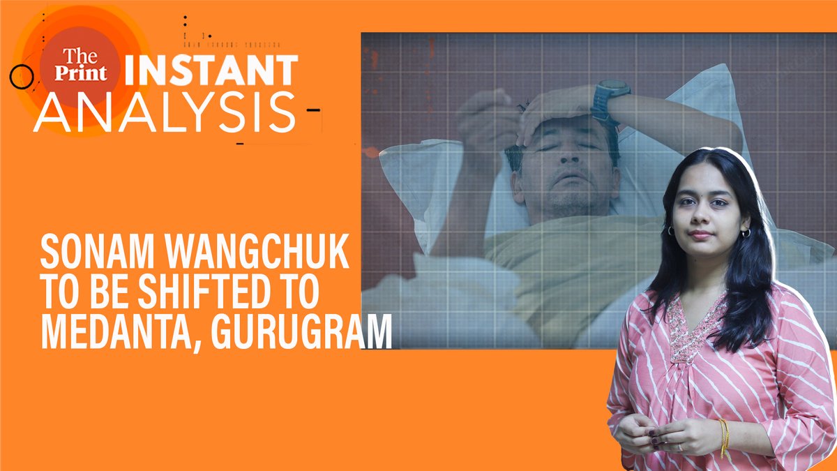 ThePrintIndia's tweet photo. Delhi HC allows Sonam Wangchuk to shift to a private hospital of his choice. Ruchi Bhattar @ruchichic explains what the court said
Watch ThePrint #InstantAnalysis
https://t.co/bWh1ekYDwd https://t.co/yIi6TqQNT7