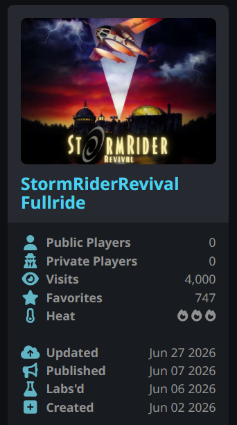 torikera1207's tweet photo. #ストームライダーリバイバル #VRChatPhotographer 
StormRiderRevival Fullrideの搭乗者数が4000人突破を記念して【ストームライダー扇風機ミスト】を3日間限定で無料配布！是非ダウンロードしてね！
https://t.co/5xROPnChLE ←ここから！ https://t.co/7RqGjQ6ldl