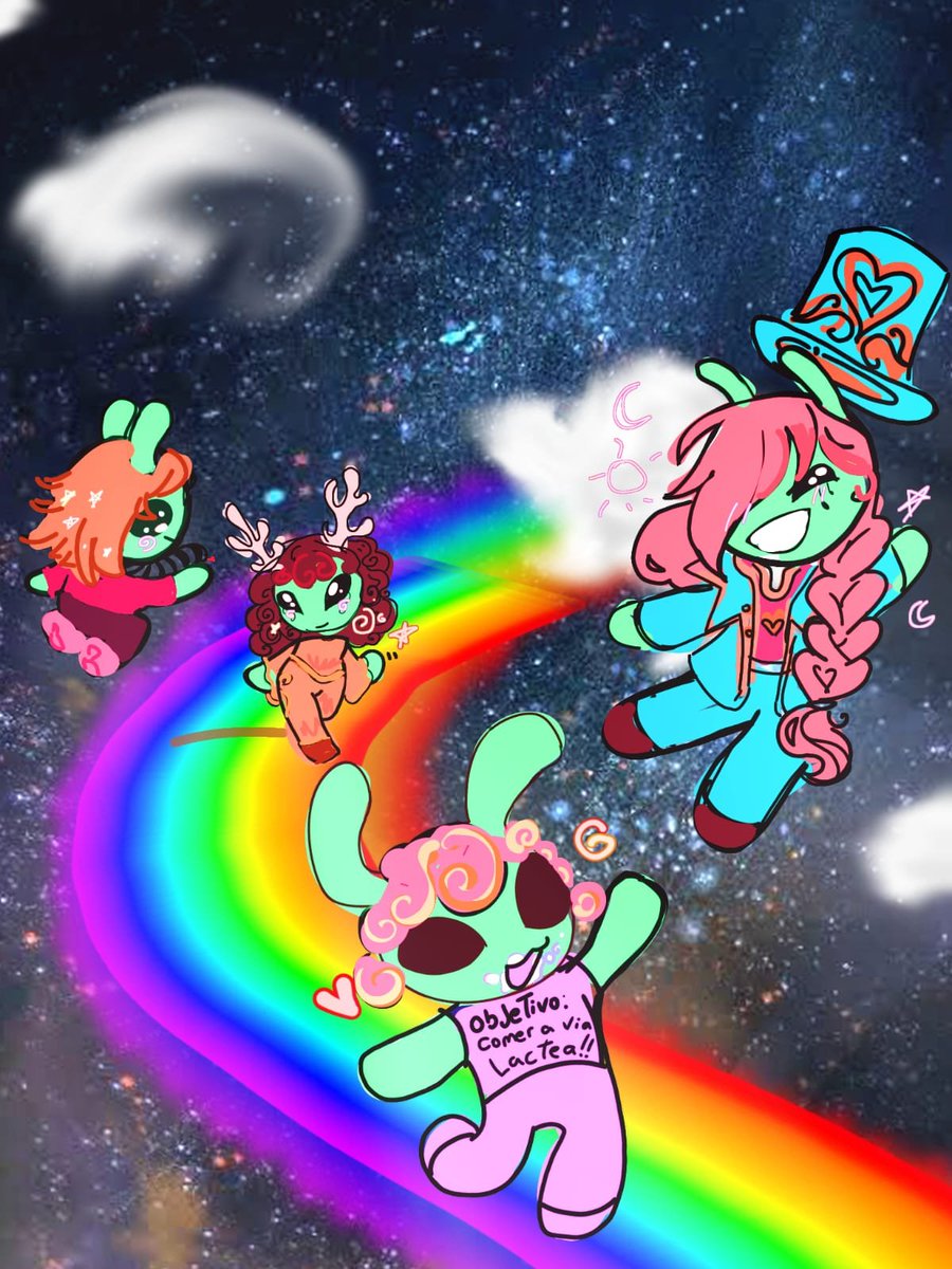 dores_fran4972's tweet photo. Vocês que não sabem, eu tenho um grupo de amigos e trouxe o @AxiFreak para virar nosso querido. Esse é um desenho dos nossos ocs de TFC versão aliens que uma amiga querida nossa fez, olhem que fofo hehe

#tfc #tfcoc https://t.co/nqkX29PSAS