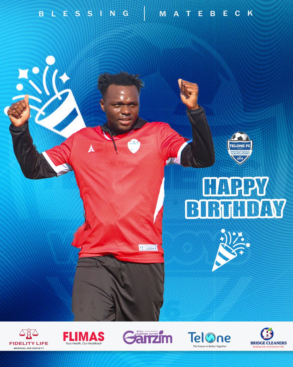 TelOneFC's tweet photo. 🔵 𝐇𝐚𝐩𝐩𝐲 𝐛𝐢𝐫𝐭𝐡𝐝𝐚𝐲, 𝐁𝐥𝐞𝐬𝐬𝐢𝐧𝐠!

Blessing Matebeck turns a year older today. We wish him good health and a long life filled with success.

🔵⚪🛜
#GweruPride
#WifiBoys 
#TelOneFCAt10 https://t.co/C7vkJpbOT4