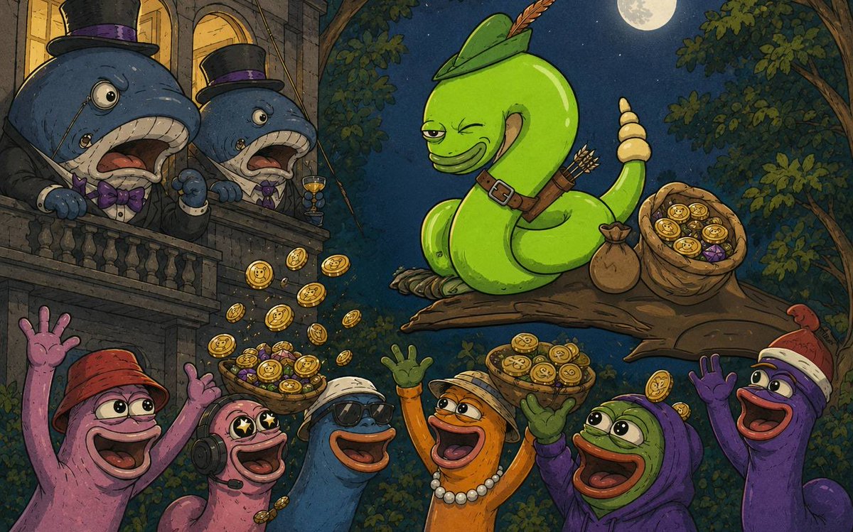 Slippyclub's tweet photo. he robs whales. he feeds degens. 

he lives on @vladtenev ‘s robinhood chain and he is very good at his job.

Gsss. https://t.co/V6jRlYUFSd