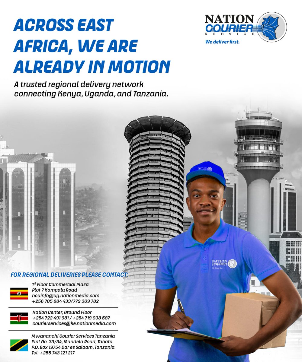 NationAfrica's tweet photo. Your business doesn’t stop at borders—neither do we.
Seamless delivery across East Africa.
👉 Partner with us today: +254 722 491 981 / 0719 038 587
#NationCourier #WeDeliverFirst https://t.co/nptfA2i3eN
