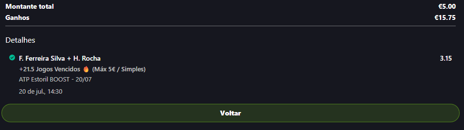 Bellocas7's tweet photo. Dia 43 | Boosts PT 🇵🇹
Ontem saiu um boost de ténis no ATP Estoril — o Mundial acabou mas os boosts não 😄 Bateu ✅
Dia: +10.75€ | Acumulado: +343.95€
#BoostsPT #EstorilOpen https://t.co/ZsaxljeVdo