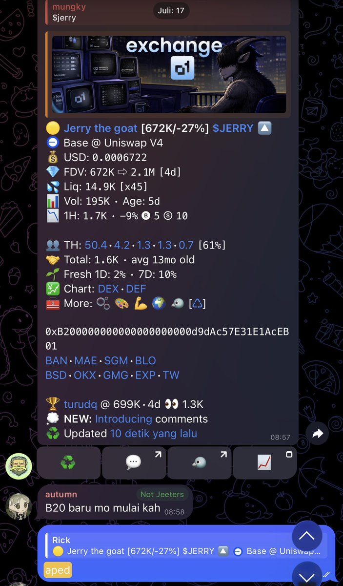 turudq's tweet photo. kalo gk bisa entry di lowcap, lebih baik main di midcap
cara cari runner midcap lebih mudah karna gk harus tebak tebakan coinnya bakal running atau engga

dan walau jarang dapet x10+ tapi merasa lebih waras aja karna gk capcipcup

cara carinya bisa lewat fomoapp karna kalo ada ledakan volume kadang dapet notif atau bisa cek lewat dashboard feednya, jadi cocok kalo mau cari ticker untuk masang lp juga

but tetep dyor dan ini bukan financial advice