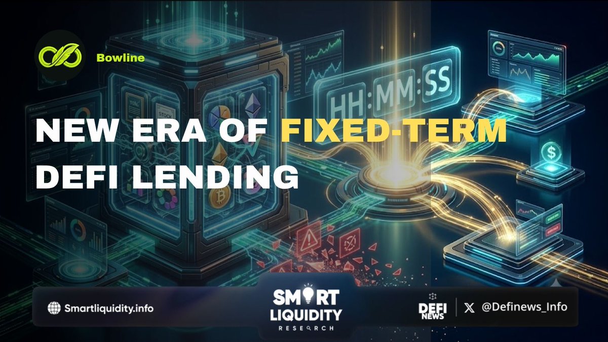 Definews_Info's tweet photo. ✨ Most #DeFi lending protocols watch your collateral every second. 

👀 @Bowline_fi flips that model on its head. Borrow approved collateral—whether https://t.co/3TqJVOQJff graduated memecoins or #Robinhood stock tokens—to mint $USDG, then simply repay the principal plus a fixed fee before the loan expires to reclaim your assets.

No health factor, no margin calls, and no price-based liquidations before maturity. Volatility stays with the borrower, not the protocol. 🔒📈

🔽 VISIT
https://t.co/NA92VykU1G
#Definews $BOWLINE