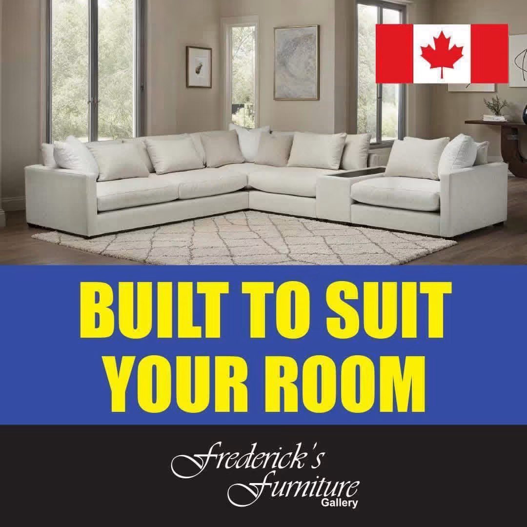 DesignFrederick's tweet photo. 🤩 BUILT TO SUIT YOUR ROOM
Sectionals
🇨🇦 Made in Canada!
Saves Space & Offers More Seating
You can avoid buying any additional seating that would take up more space.
Visit our Guelph showroom today!
#Guelph #GuelphSectionals #GuelphFurniture
#FredericksFurnitureGallery https://t.co/58zBuoLfRT