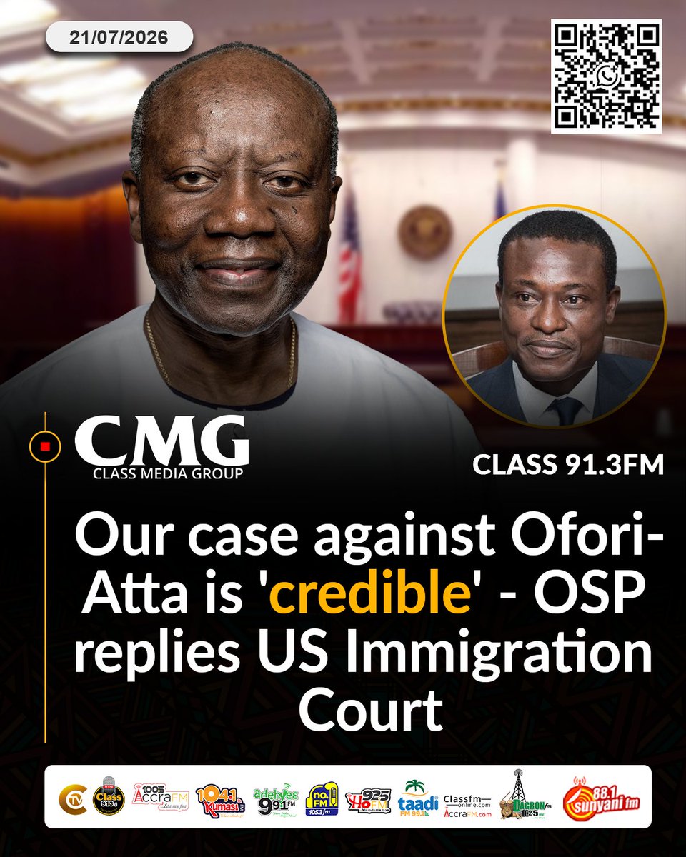 Class913fm's tweet photo. Our case against Ofori-Atta is 'credible' - OSP replies US Immigration Court

Read more: https://t.co/prhKnYSpr8

#ClassFM https://t.co/ebsHex5lpc