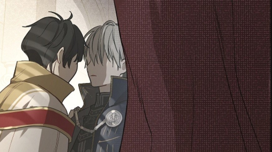 manhualuvs's tweet photo. “Your Highness, here are too many people watching.”

“didn't i warn you never to touch me without permission again? do you think I'll keep tolerating you forever?”

the cowardice 💀 Edric just ask to wait for Thalia since she deserves to be bless too and now he's about to choke Edric when Varkas stopped him . and oh, his shame of being handled by Varkas got overthrown and he's threatening Varkas as well 💀