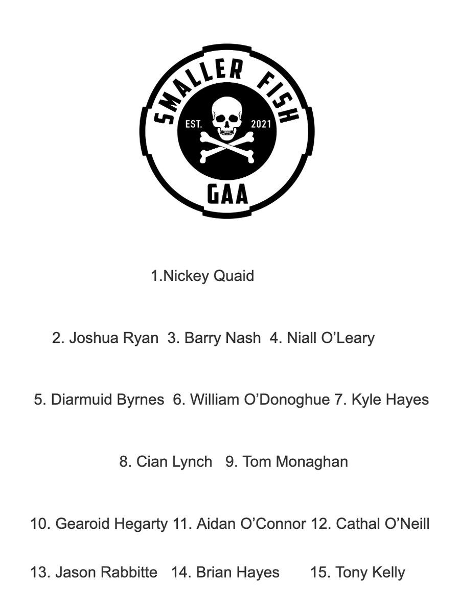 SmallerFishGAA's tweet photo. Smaller Fish All Star team

As Joe Canning said, “FYI; Not what I picked as my team of the year!” 

Myself, Cyril and Brian all had to compromise 🤣 https://t.co/IpMCNaJmKT