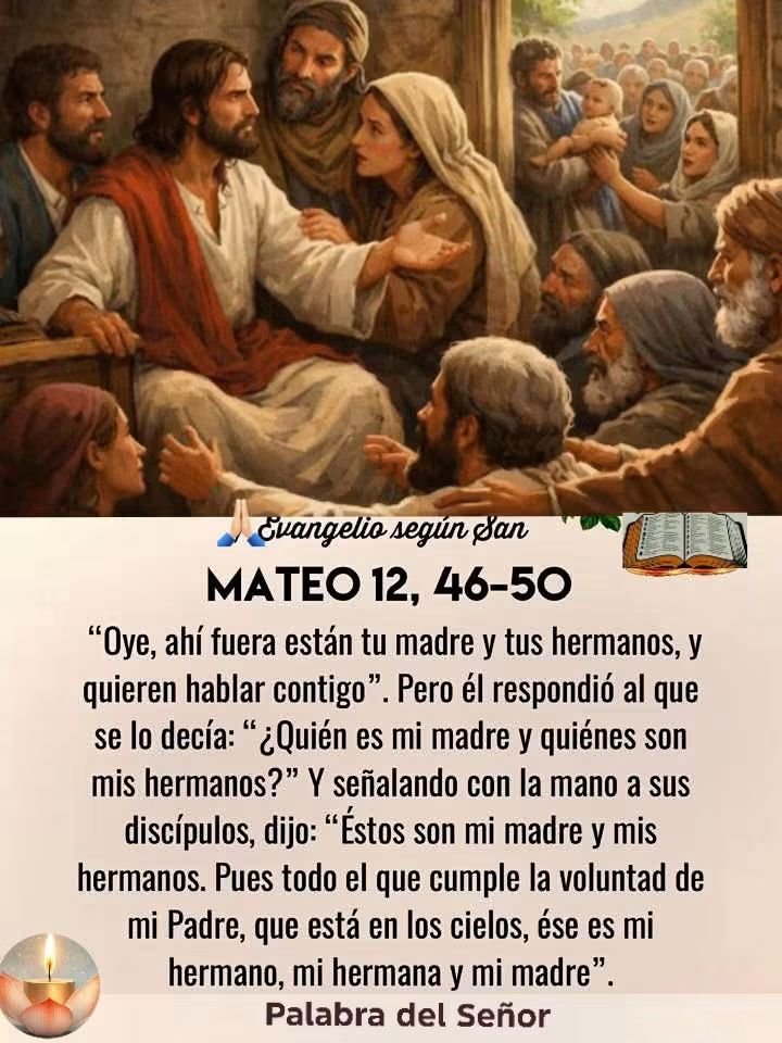 pgnora's tweet photo. Cristo da la clave del ADN de su paretesco: hacer la voluntad de Dios. Señalando con la mano a los discípulos,dijo : Estos son mi madre y mis hermanos: los que cumplen la voluntad de mi Padre .
Si cumplimos la voluntad de Dios; somos de la familia de Cristo .
Feliz día #hnos 🙏. https://t.co/RniLAqQx45