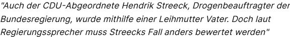 alex4hamm's tweet photo. Ist das Satire oder ist die ganze @CDU mittlerweile ins Kabarett abgewandert
Spahn muß zurücktreten wegen Leihmutterschaft
und Streck ach Vater über US Leihmutter soll Nachfolger werden?
Beide Kinder haben US Pass und damit die Hintertür für die Eltern 🤫
https://t.co/h2yVOJKzUe https://t.co/SxSvEwBdlI