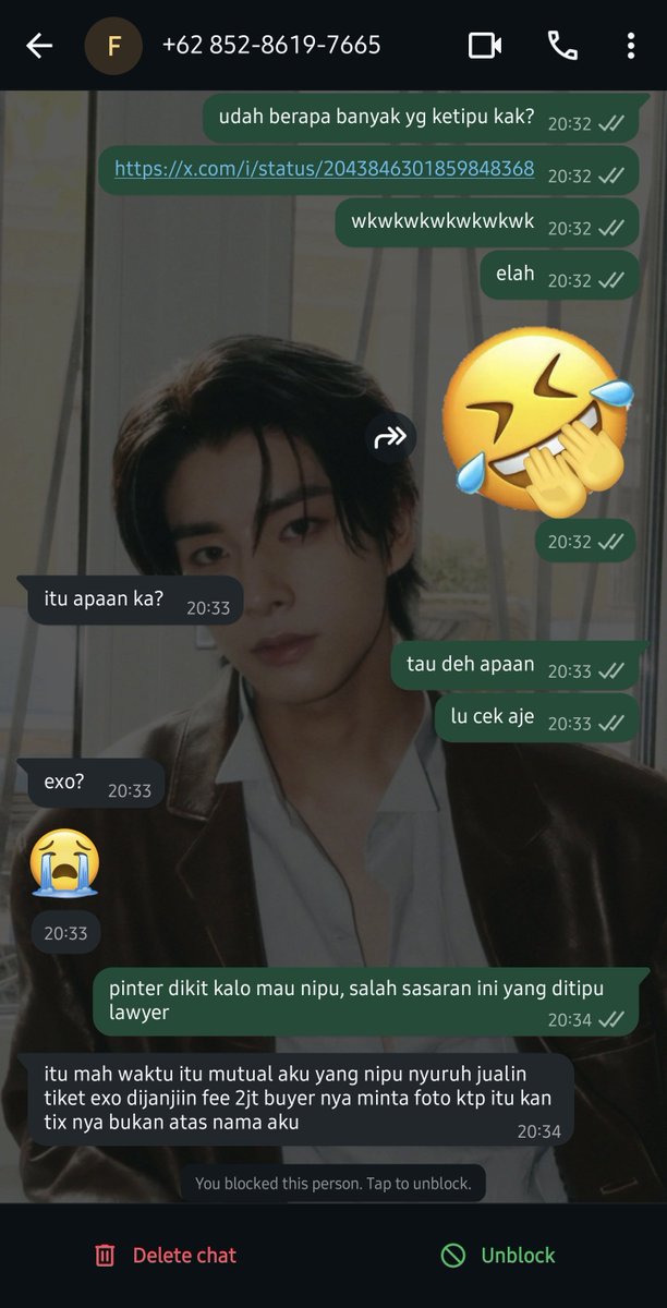 jaeyunjin_'s tweet photo. scammer tiket bts arirang jakarta by threads (alhamdulillah aku blm tf)

vip d, 2 tix, day 3
alesan dijual : sepupunya pindah hari ke d1, dia nonton sama pacarnya
harga yang dijual 6,5/tix dp 25% pelunasan saat jadi wb

08815380118 Gopay Rizki Febrian
no wa +62 852-8619-7665 https://t.co/3q4413j7Cm
