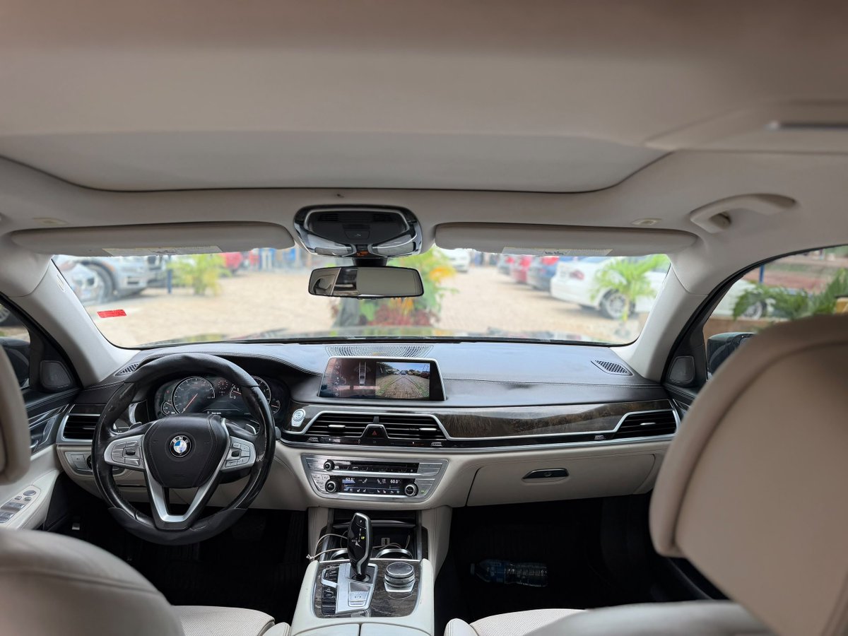 WilJay_1's tweet photo. The 2016 BMW 740i(G12)was years ahead of its time.

Gesture Control, Head-Up Display, sucker doors, 360 cameras, Air Suspension, Carbon Core chassis, Adaptive Cruise Control, wireless charging, digital cockpit, and even a removable rear seat control tablet.

This is available for just 45MILLION naira with duty.