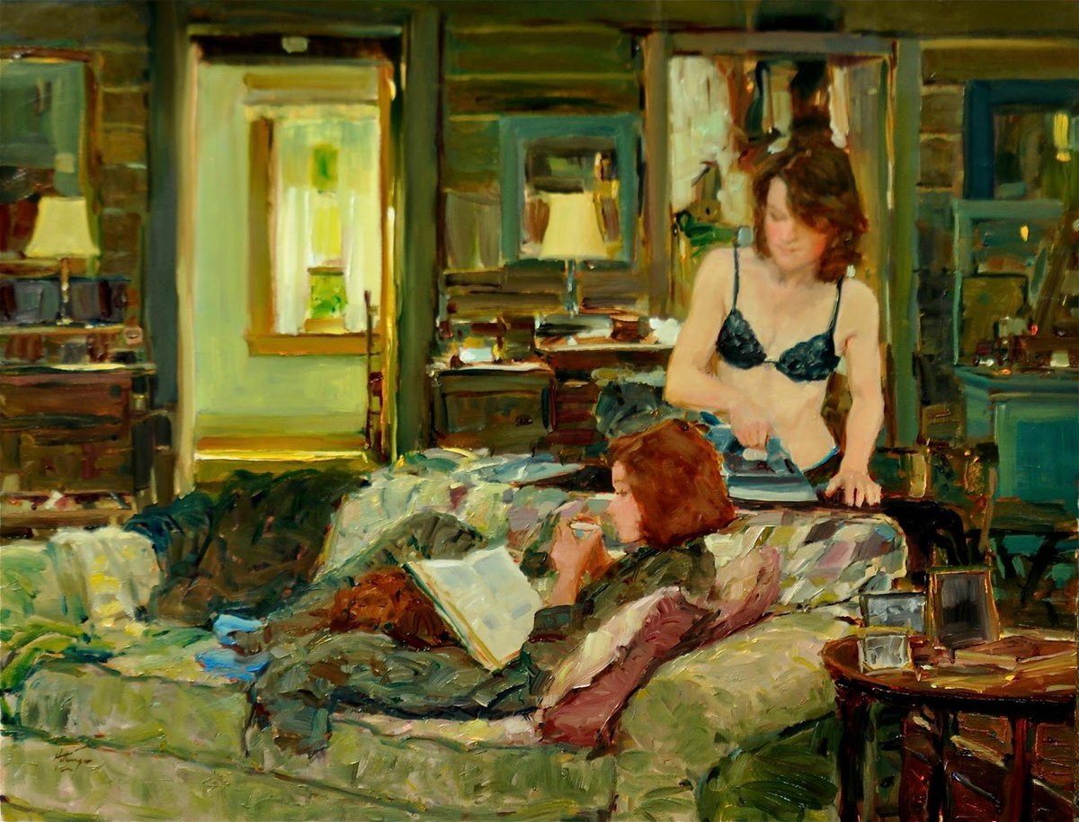 whistlingpetals's tweet photo. Paintings by Dan Gerhartz capturing the warmth, light, and quiet nostalgia of girlhood. https://t.co/MhycNTQNF6