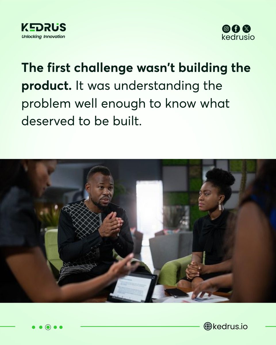 KedrusIO's tweet photo. Great fintech products don't begin with technology. They begin with understanding.
Before the design, the development, or the features, there has to be clarity about the problem you're solving.
#Kedrus #VitalSwap #Fintech #ProductStrategy #NonTechFounder #BuildWithClarity #StartupFounder