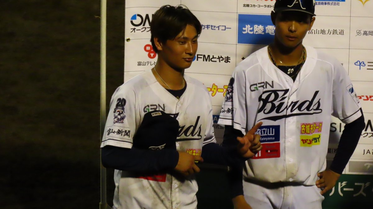Scorer61529543's tweet photo. 瀧野選手。
2安打ならびにサヨナラ打を放ったことでヒーローに。
（2026.7.18　宮野運動公園野球場）
#瀧野真仁
#富山GRNサンダーバーズ https://t.co/H1ojNyi9ek