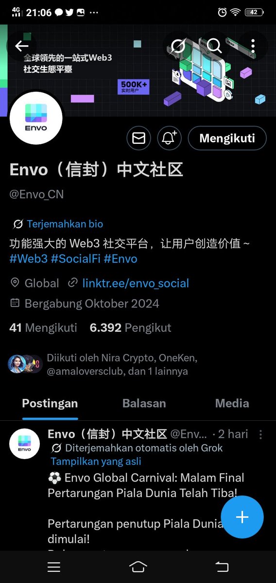 Bintara_dilan's tweet photo. @GiveAwayHost @Envo_CN Done https://t.co/Q1EWqZlc7a