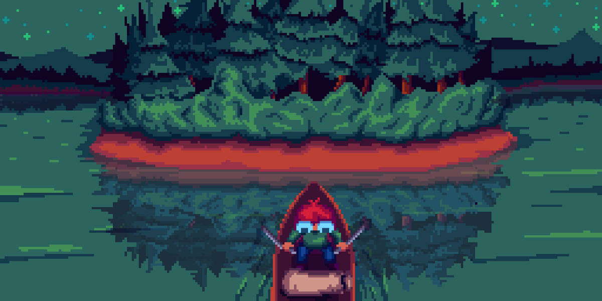 DecoFire1e's tweet photo. Lake👁️

What could she possibly be carrying in that bag to a solitary island in the middle of a pond... hmmm?
#pixelart #art #lake #island #atmosphere #secret #pixelillustration #pixelgraphics #retro https://t.co/rG1FRxLnIQ