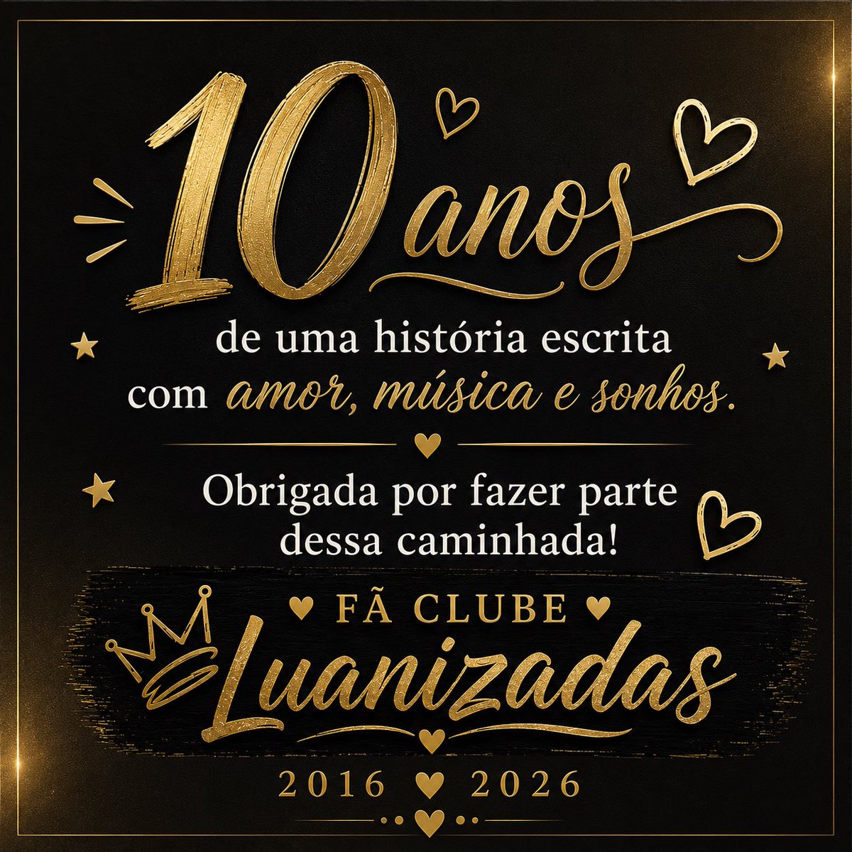 luaniizadas's tweet photo. 10 anos de amor, dedicação e uma história que ainda está sendo escrita. 💛✨ https://t.co/LMsBR8K5sj
