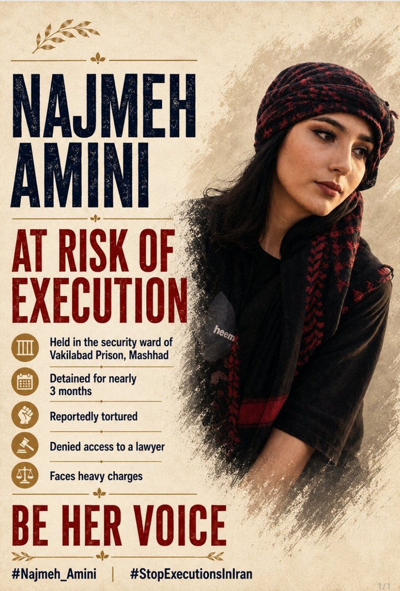 nahid1551950's tweet photo. #StopExecutionsInIran
#Najmeh_Amini https://t.co/EAm2NOtr0j