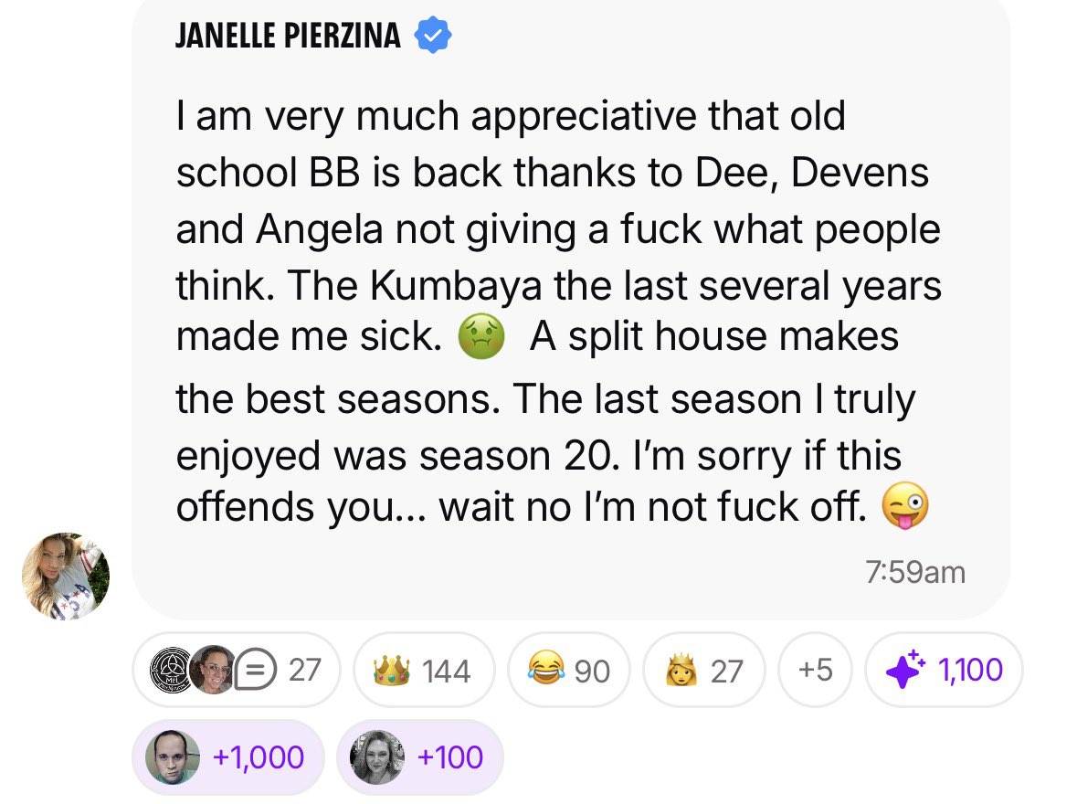 owmygroin's tweet photo. Girl, BB27 wasn’t a kumbaya season. They couldn’t stand each other and it was fun! #bb28 https://t.co/lT5aM3U1a4