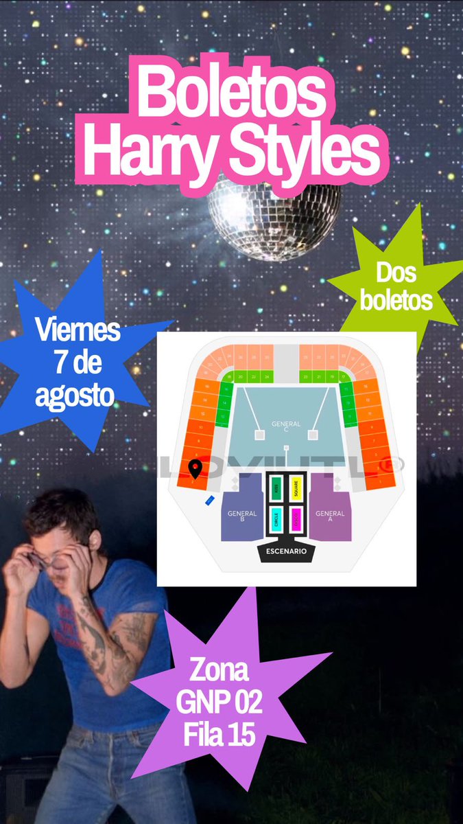 JoluVt's tweet photo. Estoy vendiendo dos boletos para Harry Styles el 7 de agosto en zona GNP-02! 

Por favor, ya no podré asistir. 😞

@mx_tickets me puedes apoyar con un RT? 🫶🏼 https://t.co/QsXWP85uc1