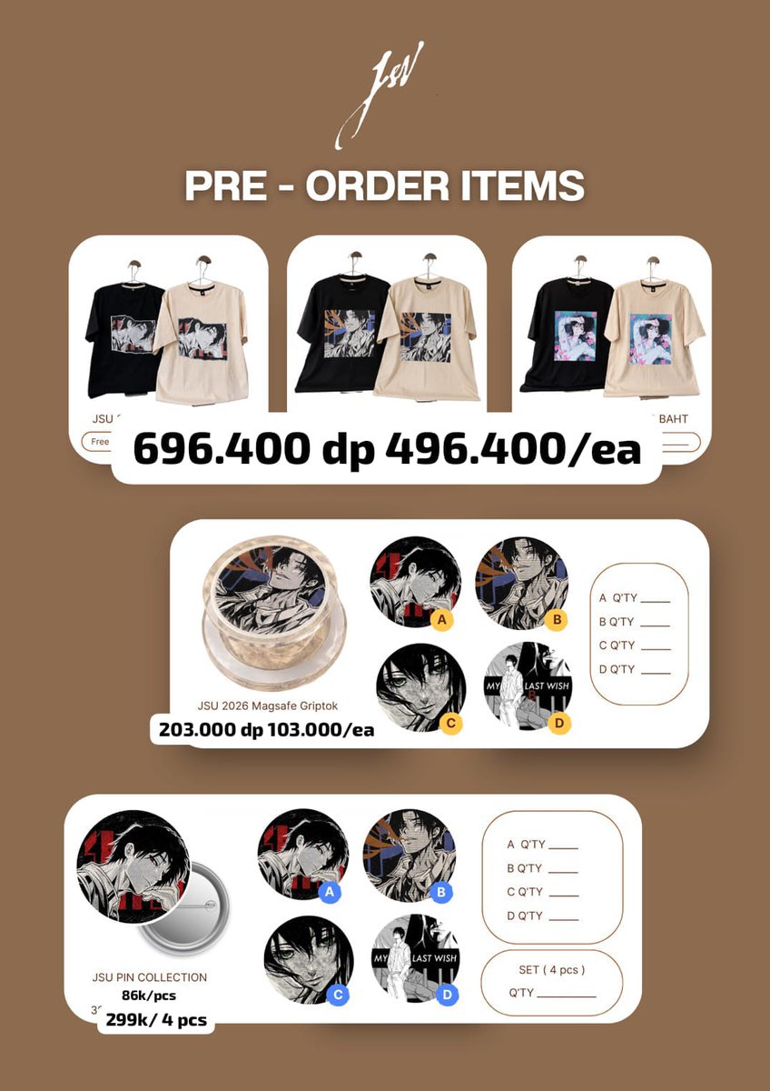 kimochi_ik's tweet photo. INA GO🇮🇩
Hi guys,open order again untuk produk-produk JSU SHOP/JSU SPACE Brand @dew_jsu , disini always open order ya. Cuss merapat jsukungfuacademy Indo
🛍Ada Pre order & pembelian Store https://t.co/wXpwES172h #Jsushop
💵Cek Pict
🏠Tangerang
✍️always open order
💌DM
#dew_jsu #ตลาดนัดgmm