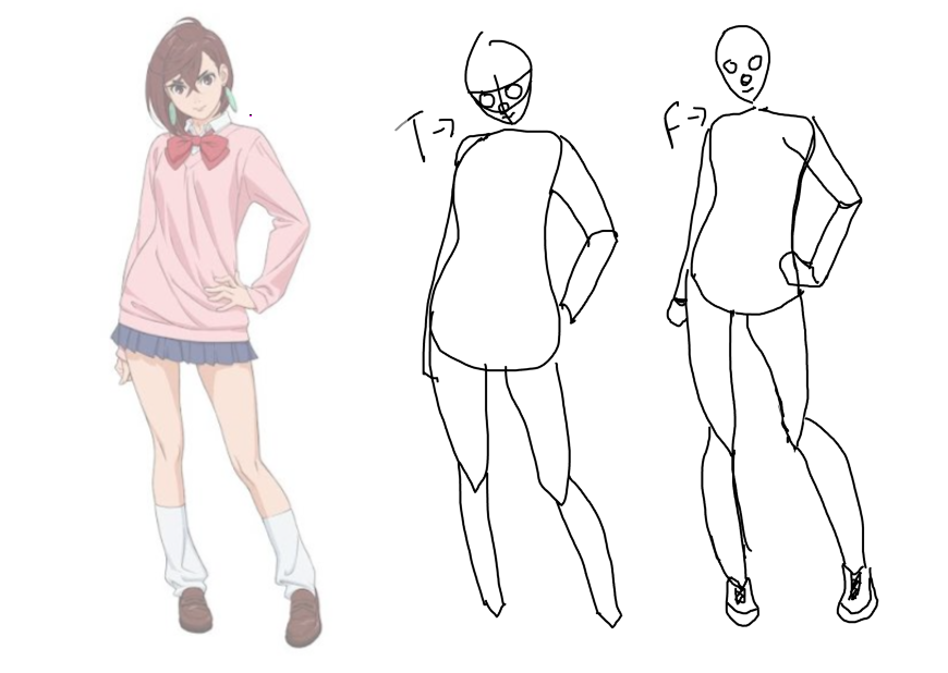 T2Tranquil's tweet photo. wanted to do a quick Momo Ayase traced v. freehand practice sesh. tragic proportions. Will go back to figures later, but back to face practice for now I think. https://t.co/MWtCdWI5jp