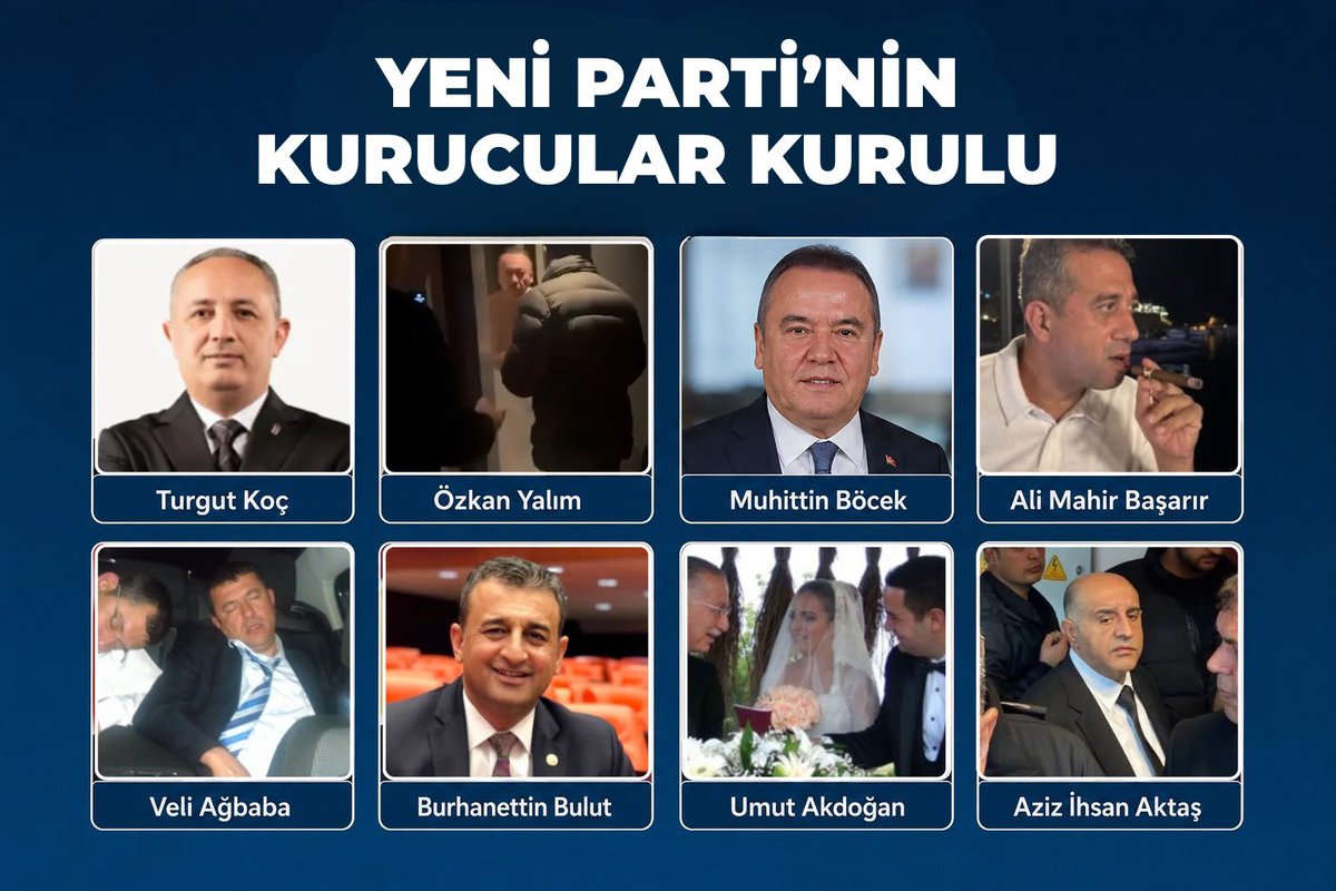 tolqahanerdoqan's tweet photo. 📌Yeni Parti’nin kurucular kurulu belli olmuş. 😎 https://t.co/yAXMMO3kjV