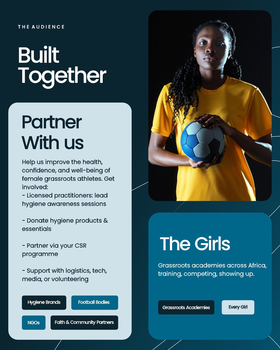 Rasheedat08's tweet photo. What if access to something as basic as hygiene products could change how a young girl shows up, not just on the pitch, but in life?

I'm introducing Rash Hygiene Hub. Care. Dignity. Hope. 

Welcome to the movement.

Learn more/ get involved: 👇

https://t.co/xrxT49Xww5

#RashHygieneHub #RasheedatAjibadeFoundation
