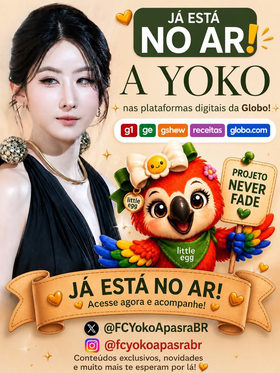 FCYokoApasraBR's tweet photo. Atenção Yobies e todos os Bies! Nossa homenagem para a Yoko nas plataformas do gurpo globo já está no ar desde do dia 18/07, o FC não estava recebendo a informação porque a plataforma estava com um problema. Depois vamos postar as métricas. Não temos os horários, precisam ficar por lá, mas tem resultados já. Então corram!

#YokoApasra‌