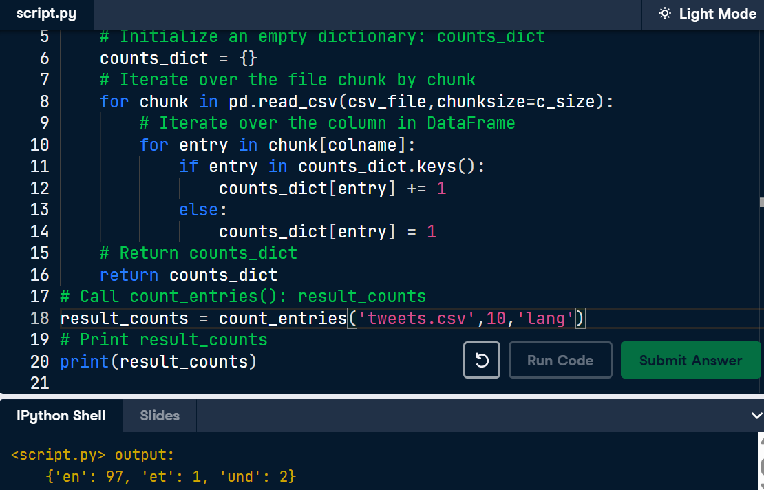 meyang27's tweet photo. #LSPPDay51
I learned about using iterators to load large files into memory. Then I processed large amounts of Twitter Data and extracted information from it. With this I wrapped up Using Iterators in PythonLand.
@lftechnology
#60DaysOfLearning2026 #LearningWithLeapfrog https://t.co/7KRNtAlNnx