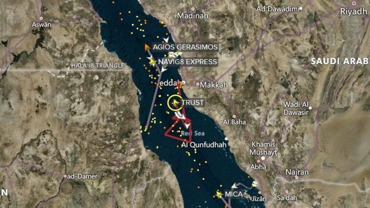 IranObserver0's tweet photo. ⚡️BREAKING: Yemen's Blockade of Saudi ports has Forced Six ships to Avoid docking in Saudi Arabia

Some of the Ships include:

Agios Gerasimos
MICA
NAVIG8 EXPRESS
Trust https://t.co/sdHeoYsQMf