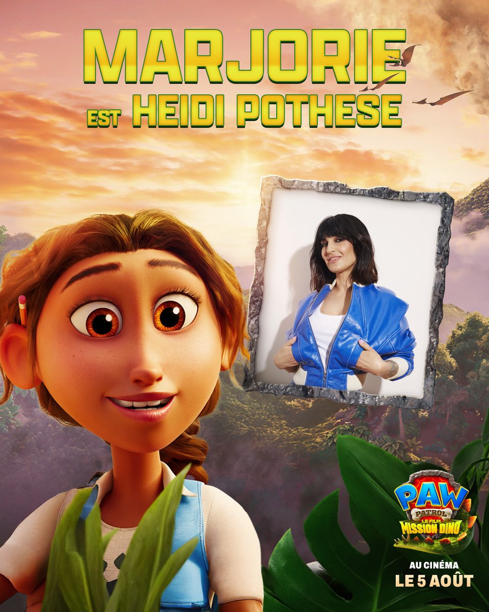 paramountfr's tweet photo. La paléontologie n'a aucun secret pour elle ! 🔎🦖 Marjorie des L5 est Heidi Pothèse dans La Pat' Patrouille - Le Film : Mission Dino au cinéma le 5 août. #LaPatPatrouilleLeFilm https://t.co/1tvzXkFbgP