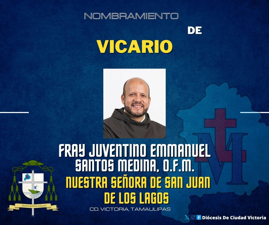 DiocesisdeVic's tweet photo. #NOMBRAMIENTOS

Mons. Oscar ha decretado los siguiente nombramiento.

Oramos por ellos ante esta nueva encomienda que se les ha confiado, pedimos que su corazón de Pastor y guía se siga configurando con el de Cristo Buen Pastor.

#DiócesisdeVictoria
#IglesiaQueCaminaConEsperanza https://t.co/o6Z1Bd01TX