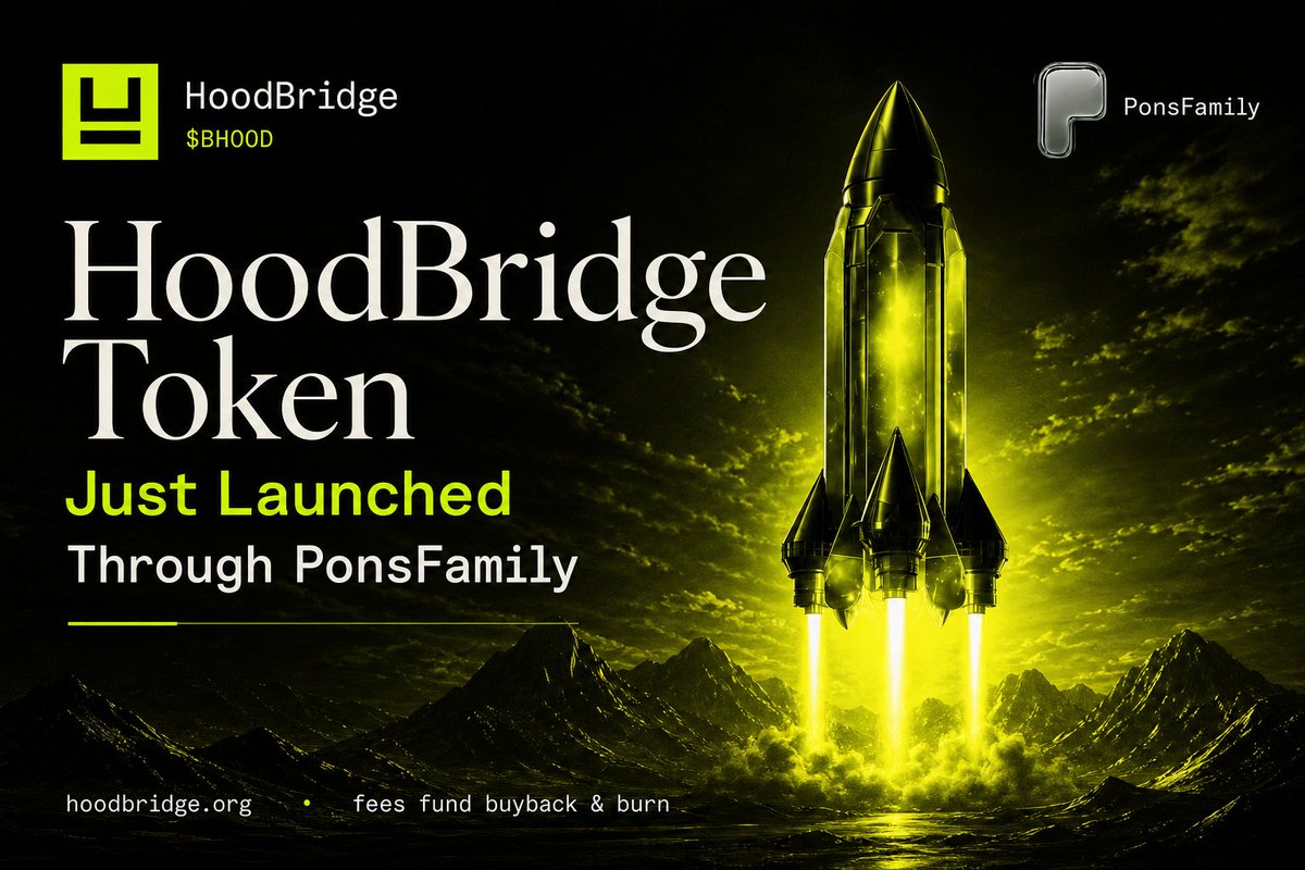 hoodbridge_org's tweet photo. HoodBridge Token is live with ticker $BHOOD

0x7EfFB89e000A3634fE306C06F3181259f9de4342

https://t.co/IdHqg4EJhg

Bridge: https://t.co/F3fzRIjsFu
Docs: https://t.co/Z0LTPP0c7j
Stats: https://t.co/1NF00xPZC4 https://t.co/z5SkizC4bZ