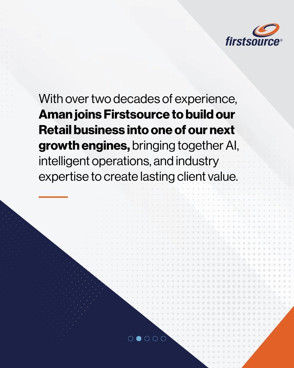 firstsource's tweet photo. Welcome to Firstsource, Aman Dean.   
 
#FirstForce #Leadership https://t.co/MlHvxkSdQC