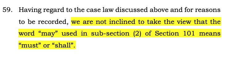 CiteCase's tweet photo. When #SupremeCourt refused to interpret "may" as "must" or "shall": https://t.co/dAITlwCqm2