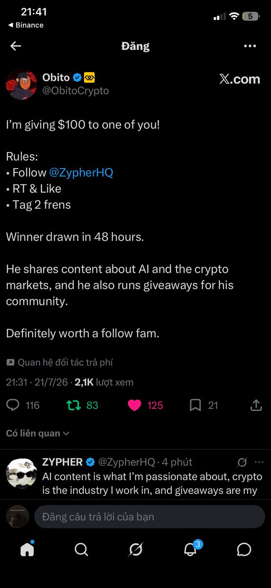 jackcrypto141's tweet photo. @ObitoCrypto @ZypherHQ @jackcrypto141 @jackdang141 https://t.co/t8jN1eKFdH