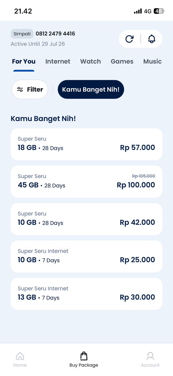 monstermerahah's tweet photo. @Telkomsel kenapa ya pilihan paketnya dikit bgt, biasanya banyak bgt ini cuman segini doang https://t.co/6IPQCftxdy