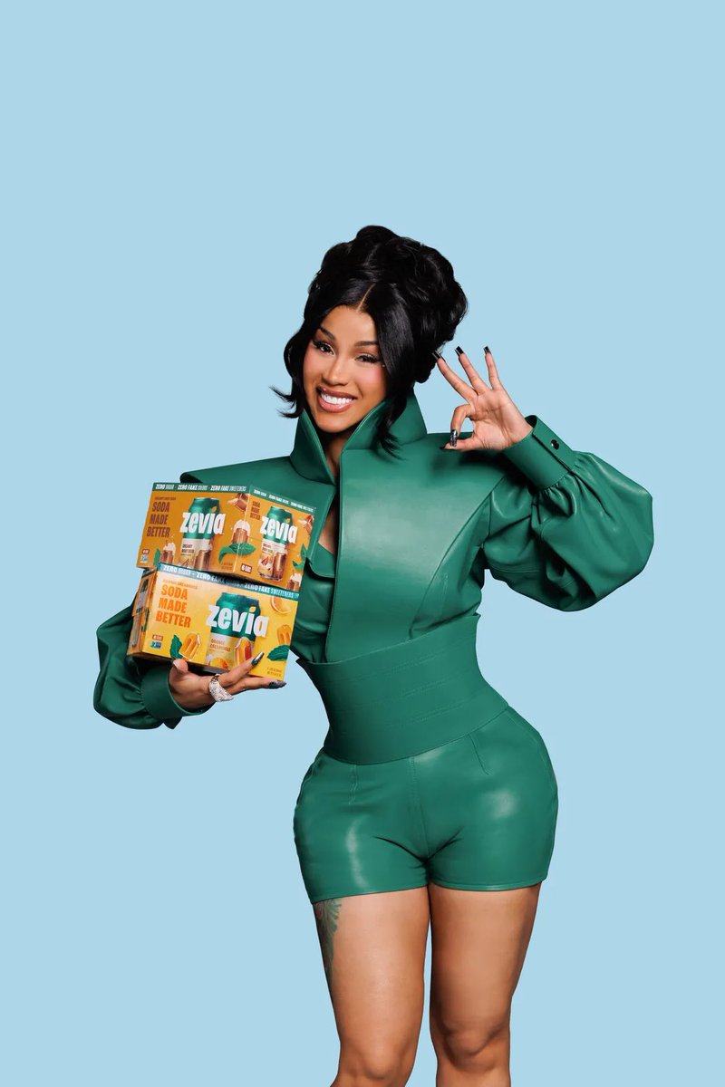 BardiUpdatess's tweet photo. Cardi B for her brand new ad campaign with Zevia. ✨ https://t.co/nlqyAXMNRD