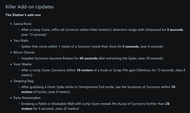 DicasByDaylight's tweet photo. Um dos addons do Jason que é bastante utilizado foi alterado na atualização 10.0.3.

Pedra de Sauna vai aplicar apenas 3 segundos de Exaustão no lugar de 13s. https://t.co/cPJoiklxxL