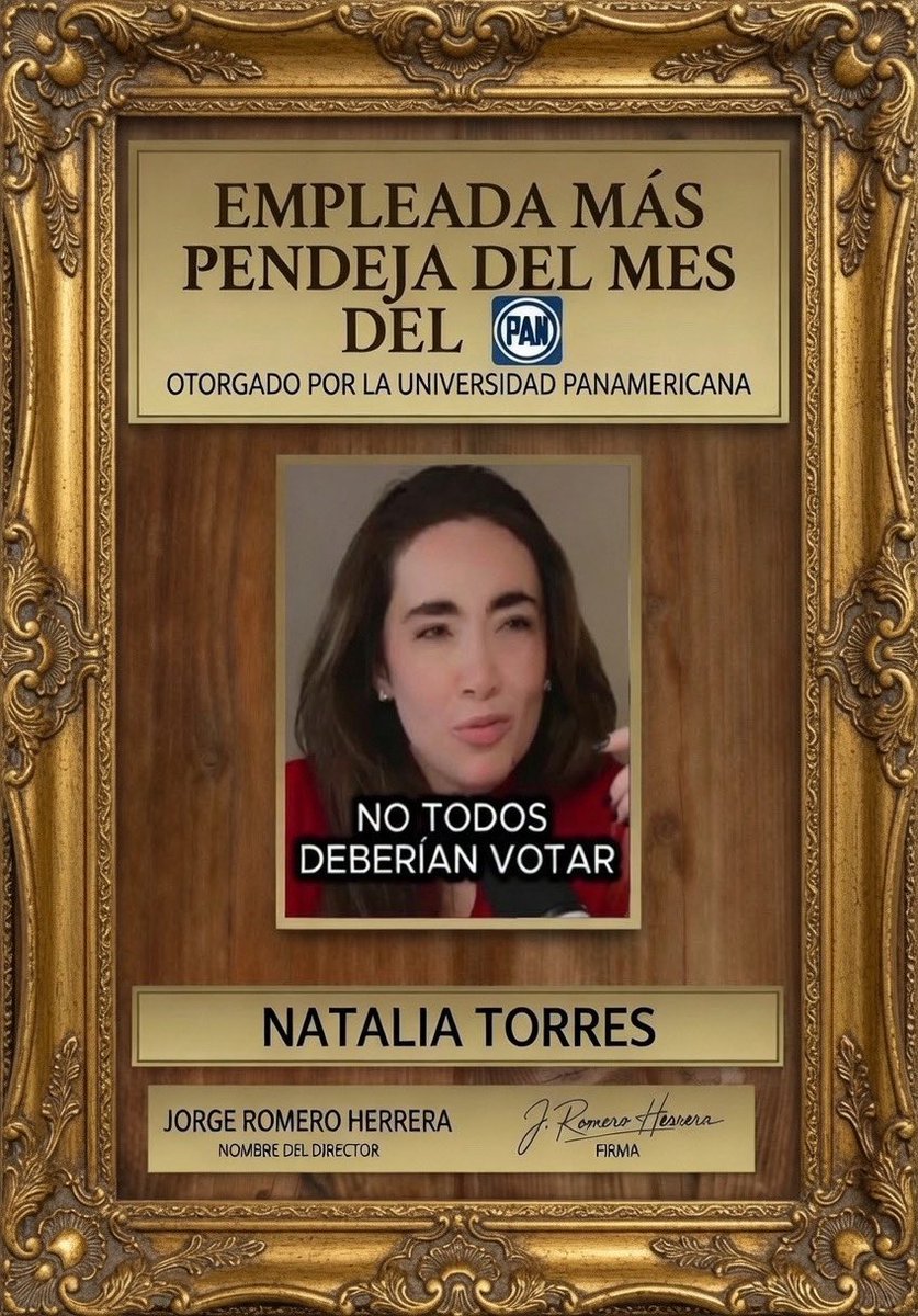 SantyRuize's tweet photo. @naattorres1 @Claudia_Shein El Opus Dei es la dueña de la Universidad Panamericana, donde tienen este tipo de empleadas como Natalia Torres 
🤢 https://t.co/A3jxMPNQz9