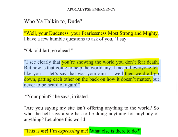 sillymickel's tweet photo. *APOCALYPSE EMERGENCY: Love's Wake-Up Call* (2013) by Michael Adzema. Ch 3, p. 39
🧵Click panel below for Thread, complete book
or, for kindle: https://t.co/qIc8F0LL4x
🧵👇 💡📚💙 #AE 🌡️ #ApocalypseEmergency ☢️ #AECH3 📖3 #TruthWarriors ❕ #psychology ☮️ #Climate 🔥🌍 #Existential😱 #EndTimes ⏰⛔ #RainbowWarriors 🦋 #thanatos 🧟♂️ #eros 🌈 #FBR 🧑🤝🧑 #resist✊