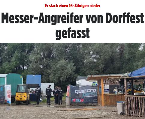 Taykra's tweet photo. Nach Messerangriffen auf einem Dorffest in #Egling mit 8 Verletzten hat die Polizei einen jungen Mann aus dem Landkreis Bad Tölz-Wolfratshausen. Gegen den polizeibekannten Mann wurde bereits Haftbefehl erlassen. https://t.co/IEAcVfuA5P https://t.co/CgKV4Pzcjh