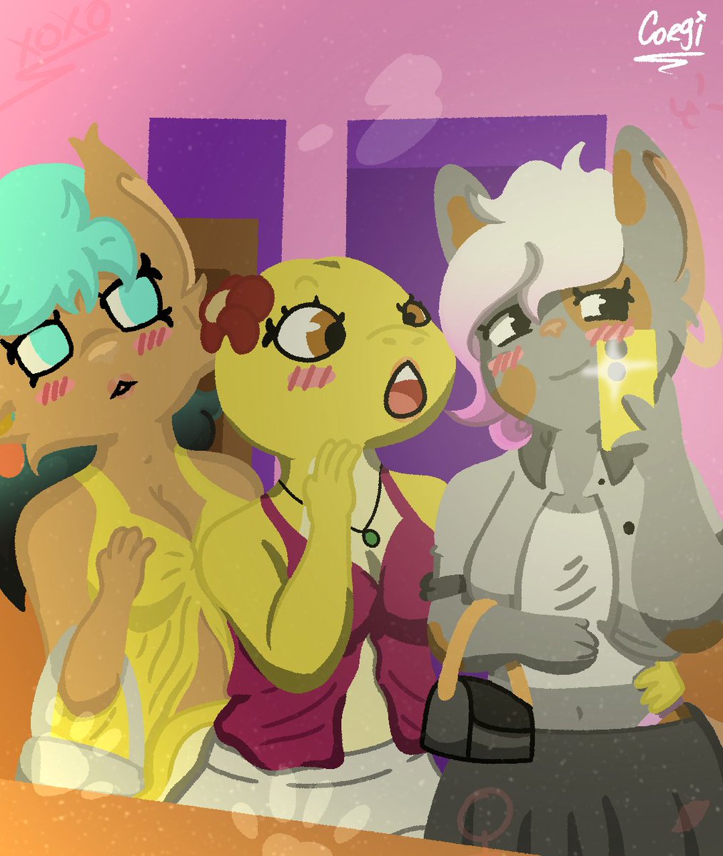 CorgiMouser's tweet photo. 3 girls, a pic, a party to go and enjoy, a Rule 63 just drawn with glamour 👯💃

Follow me for more draws friend nwn

(Que llore el ardido)

#Rule63 #draw #digitalDraw #selfie #friends https://t.co/733tUDveyV
