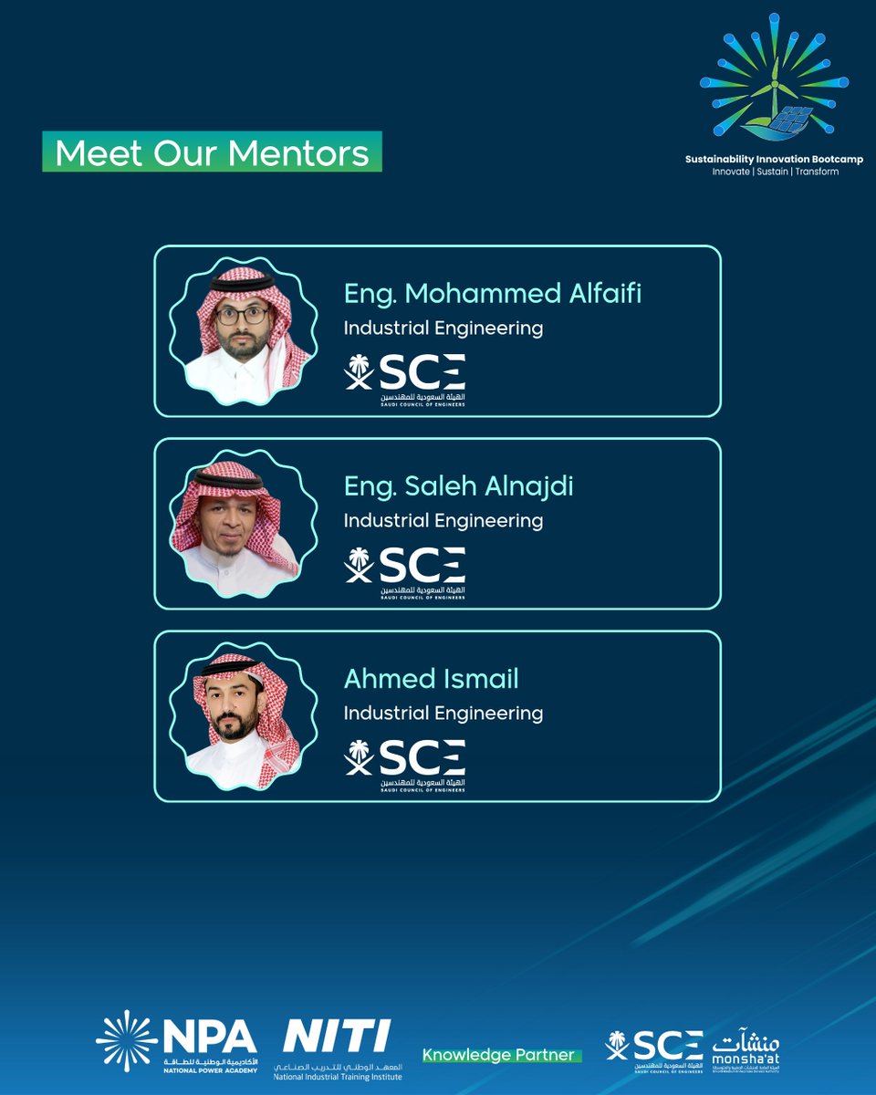 niti_ksa's tweet photo. Meet our Mentors
#Sustainability_Innovation_Bootcamp https://t.co/ytJRbEKEve