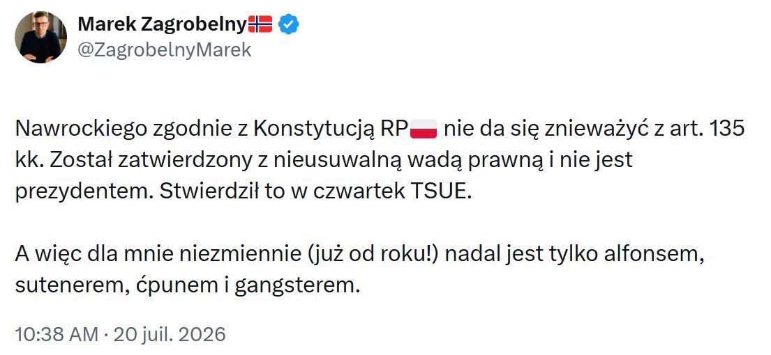 Goldnex33's tweet photo. @ZagrobelnyMarek 15 miesięcy zostało cwelu i za te słowa odpowiesz. https://t.co/s3qUNRitXB